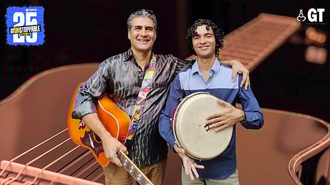 Sigmund de Souza with his son, Keanu. 