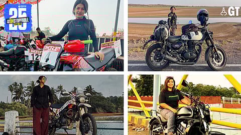 Women bikers breaking stereotypes: Bani Dabolkar, Flexcia D'Souza, Aarati Gedam and Atika Suriya.