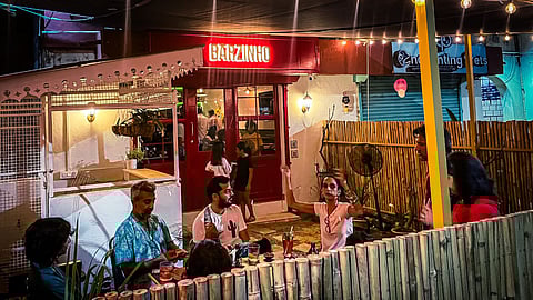 Barzinho is located in a quiet lane in Miramar, Panjim.