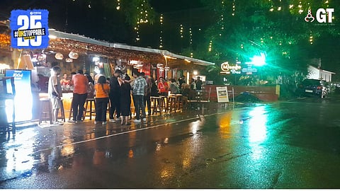 Tourists enjoy the nightlife in Goa even during the monsoons.