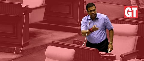 Health Minister Vishwajit Rane addressed the Legislative Assembly on Friday (Gomantak Times)