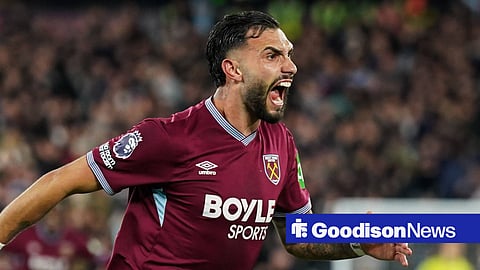 Taty Castellanos celebrating a goal for West Ham