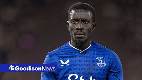 Idrissa Gueye looking annoyed