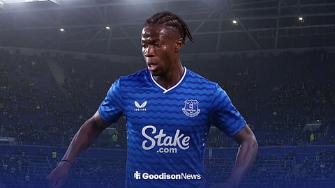 Alieu Njie in Everton shirt