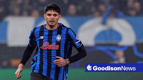 Raoul Bellanova playing for Atalanta