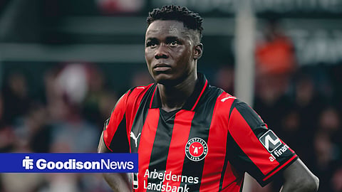 Franculino Dju in action for FC Midtjylland