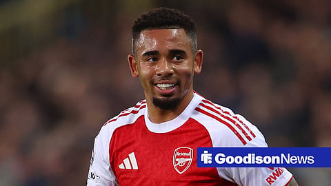 Gabriel Jesus in action for Arsenal in the Premier League