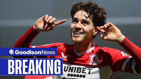 Hayden Hackney celebrating for Middlesbrough