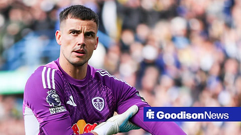 Karl Darlow in Premier League action for Leeds United