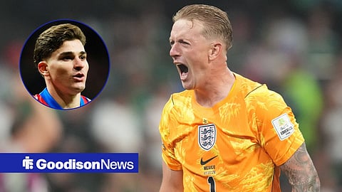 Julian Alvarez for Atletico Madrid and Everton and England goalkeeper, Jordan Pickford.