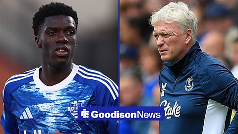 Everton-linked Assane Diao in action for Como and Everton manager David Moyes