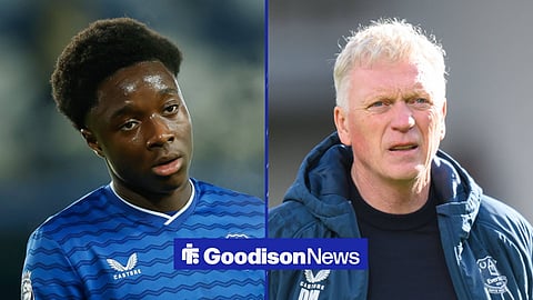 Demi Akarakiri in action for Everton's youth side and David Moyes