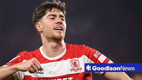 Everton's Hayden Hackney celebrating during his time with Middlesbrough
