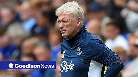 David Moyes looking annoyed for Everton