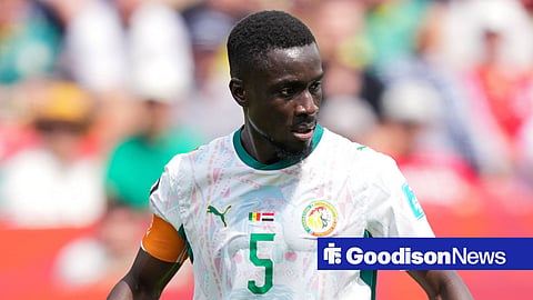 Idrissa Gueye in action for Senegal