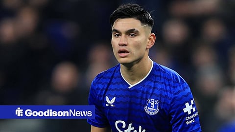 Charly Alcaraz playing for Everton