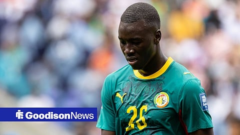 Pape Gueye playing for Senegal