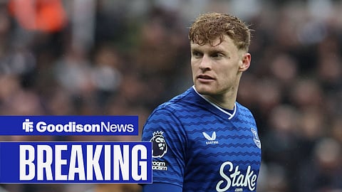 Jarrad Branthwaite playing for Everton in the 2025-26 season
