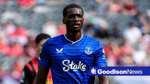 Tim Iroegbunam in action for Everton