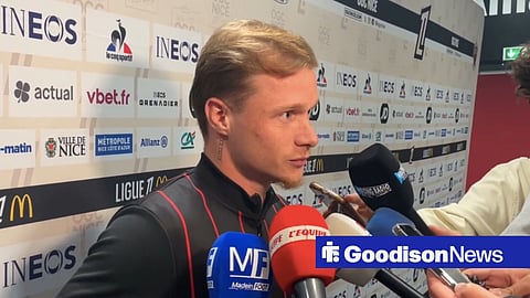 Everton target Melvin Bard in a media scrum