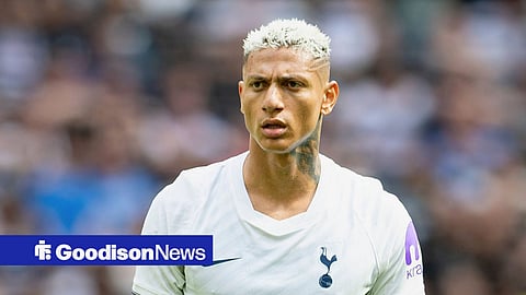 Richarlison looking on while playing for Tottenham