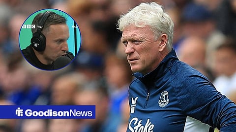 Everton legend Phil Jagielka presenting on BBC 5 Live Sport and Everton manager David Moyes