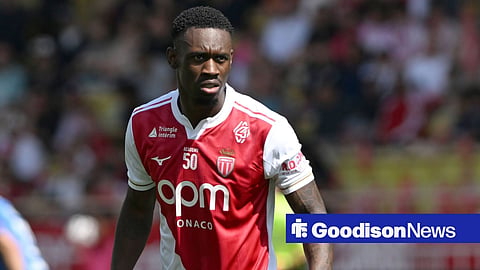 Folarin Balogun playing for Monaco