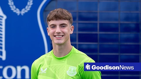 Douglass Lukjanciks pictured outside Finch Farm, Everton's training base