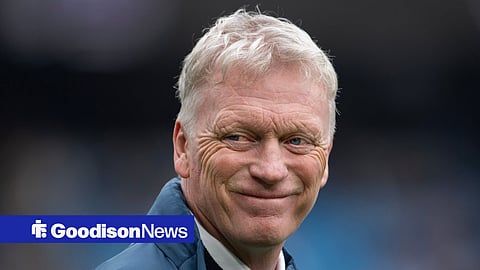 David Moyes smiling at Everton