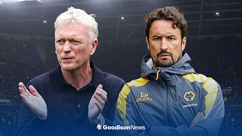 David Moyes and Cesar Peixoto at Hill Dickinson Stadium