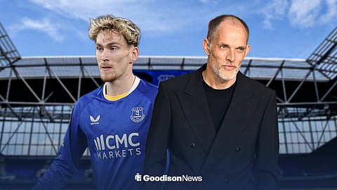 Everton star James Garner and England boss Thomas Tuchel