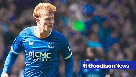 Jarrad Branthwaite in action for Everton at Hill Dickinson Stadium