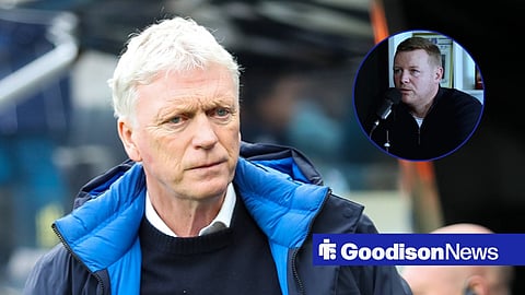 Everton boss David Moyes and Michael Ball 