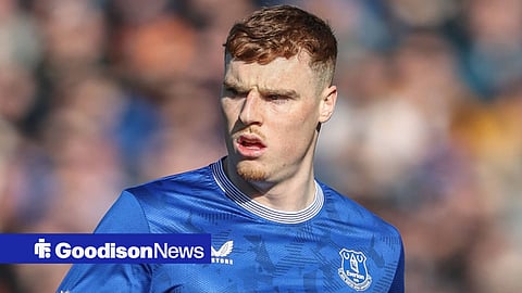 Jake O'Brien in action for Everton