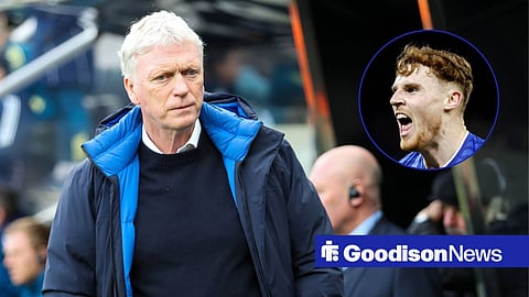 David Moyes on the touchline at Hill Dickinson and Jake O'Brien screaming in an Everton shirt