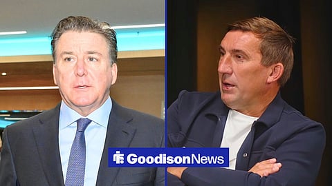 Split image of Everton chief Dan Friedkin and Alan Stubbs