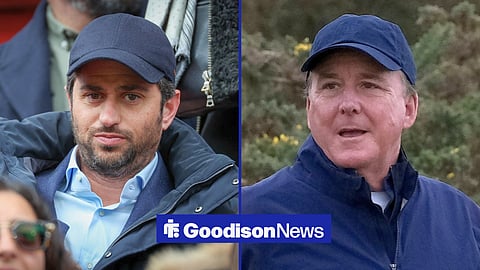 Split image of 777 Partners co-founder Josh Wander and Everton chief Dan Friedkin