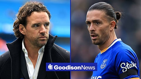 Owen Hargreaves looking towards Jack Grealish playing for Everton