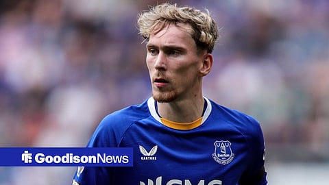 James Garner playing for Everton