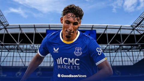 Tiago Gabriel in an Everton kit