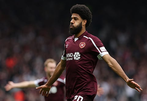 Hearts boss Robbie Neilson wants Everton striker Ellis Simms back next year after wonderstrike