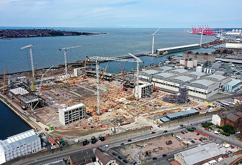 Stunning drone footage emerges of new Everton stadium at Bramley-Moore Dock