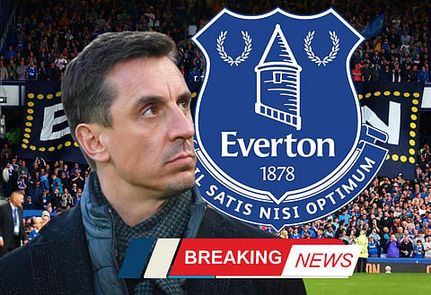 Gary Neville amazed by what he saw for first time ever in Everton director's box live in 'ferocious' start vs Manchester United