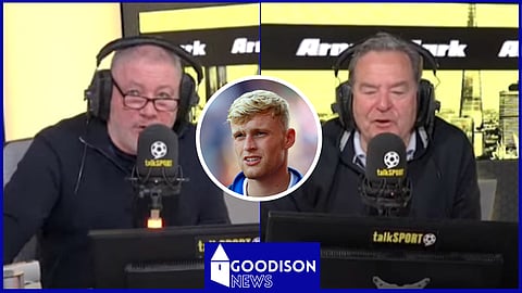 Jeff Stelling mooted an exit for Everton ace Jarrad Branthwaite. Credit: talkSPORT