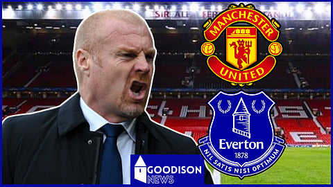Sean Dyche was not happy early at Old Trafford