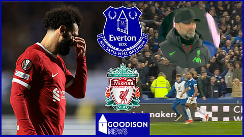 Mohamed Salah wasn't at his best for Liverpool against Everton. Credit: Sky Sports 