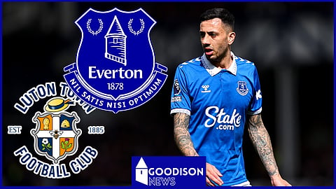 Everton attacker Dwight McNeil in action