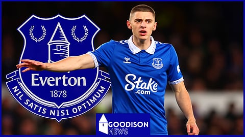 Everton defender Vitaliy Mykolenko 