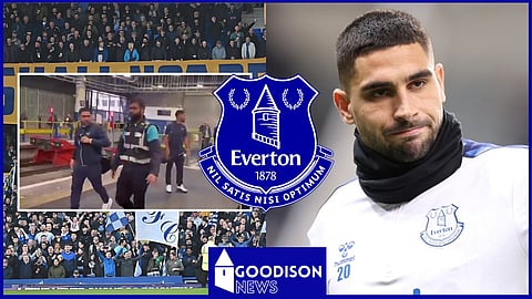 Neal Maupay has reacted to an incident with Everton supporters. 
Credit: The 44 on X