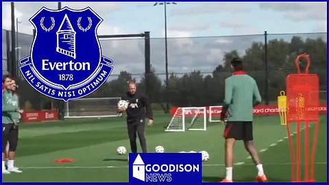 John Heitinga mocked Everton in Liverpool training ground footage. (Credit: Liverpool FC)